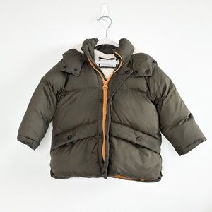 Zara Dark Green Puffer Jacket Size 2T